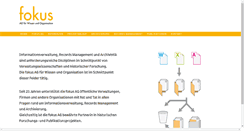 Desktop Screenshot of fokus-ag.ch
